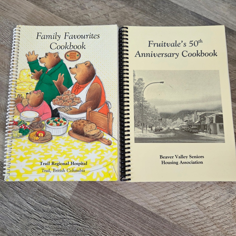 Vintage BC Community Cookbook Lot Trail Regional Hospital Fruitvale 50th Anniv